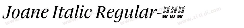 Joane Italic Regular字体转换